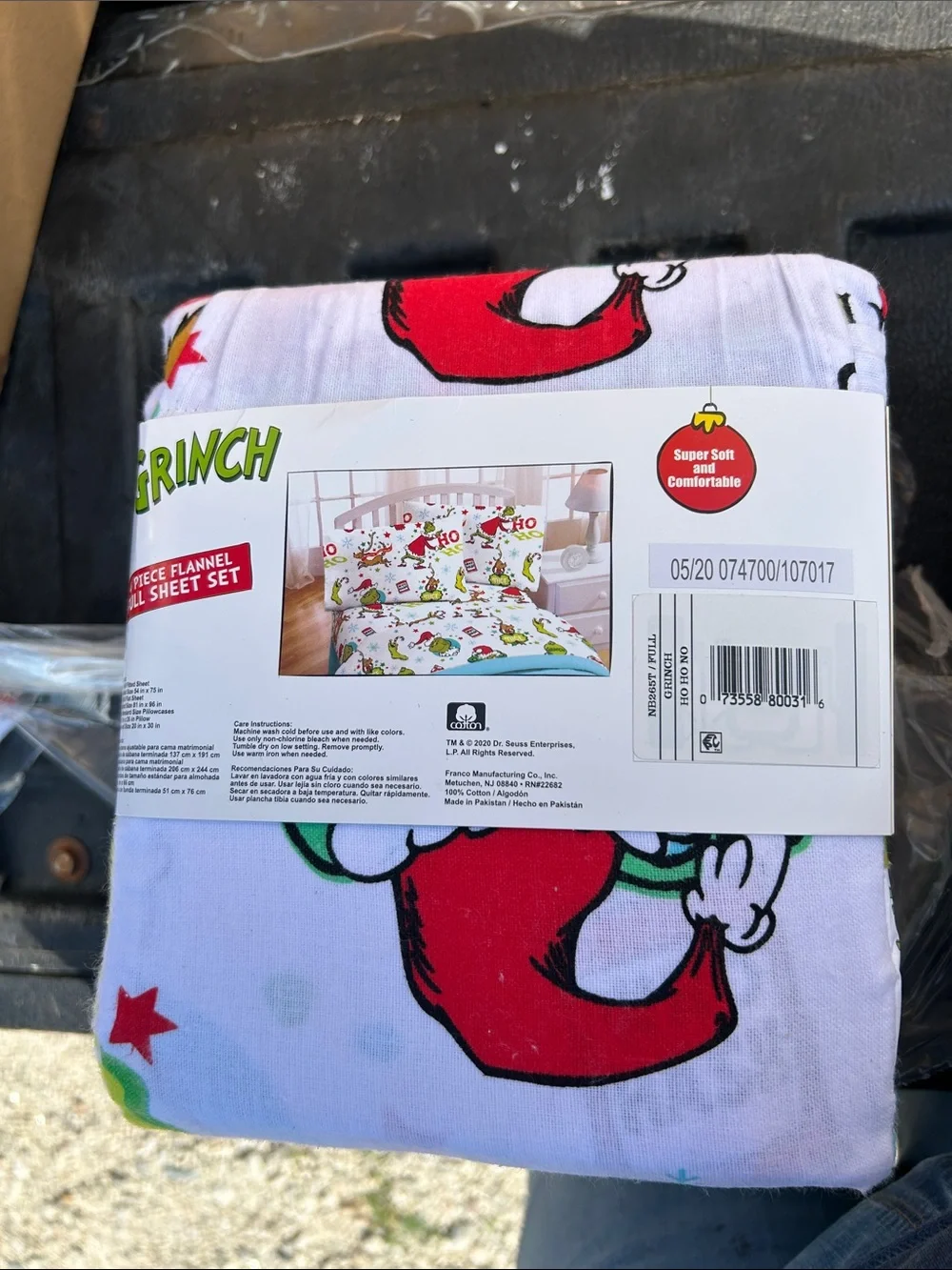 Grinch Flannel Sheet Set